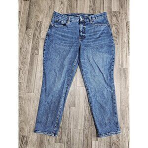 (3/$35) Old Navy Jeans Women 16 Blue High Rise O.G. Straight Secret Slim Pockets